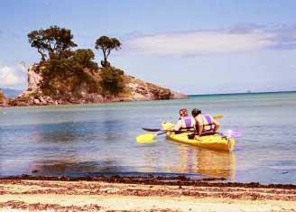 Sea Kayaking at Pa Beach, Great Barrier Island